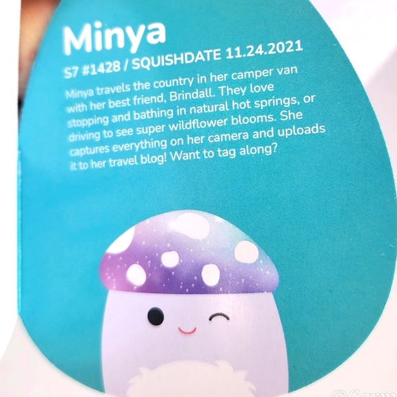 MINYA 🍄 the Mushroom Original Squishmallow by Kelly Toy ☆》NWT《☆ - Picture 4 of 7